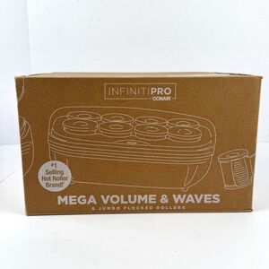 InfinitiPRO by‎ Conair Mega Volume & Waves Hot Rollers 8 Jumbo Flocked Pink Set